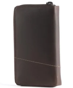 Good Old Friends Goldfish RFID Geldbörse genarbtes Rindsleder dunkelbraun