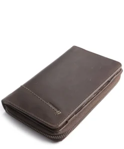 Good Old Friends Goldfish RFID Geldbörse genarbtes Rindsleder dunkelbraun