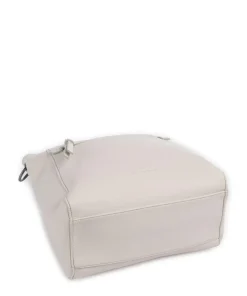 Good Vibes Only Schultertasche genarbtes Leder elfenbein