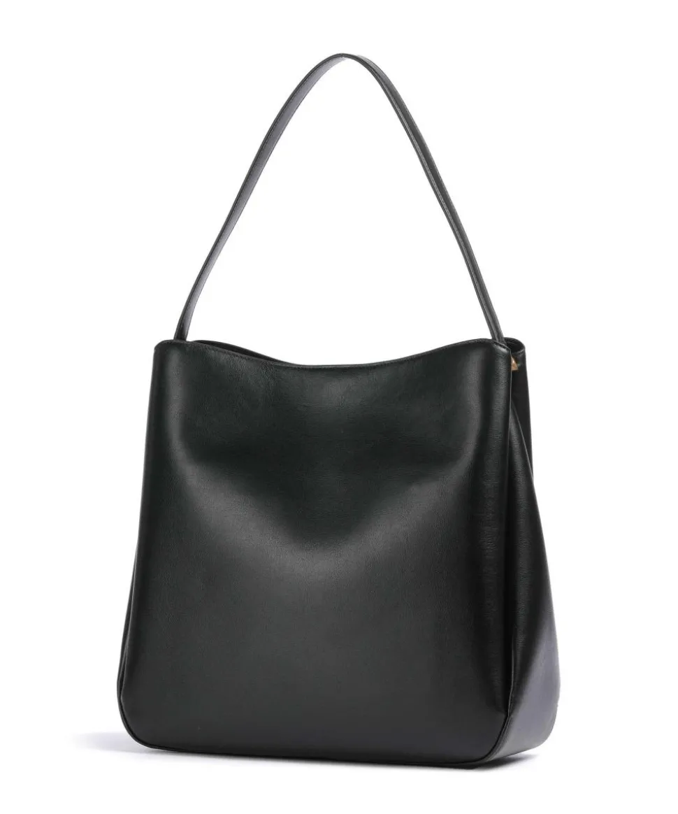 Grace Beuteltasche fein genarbtes Rindsleder schwarz