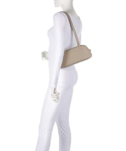 Grace Schultertasche fein genarbtes Rindsleder taupe