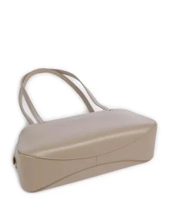 Grace Schultertasche fein genarbtes Rindsleder taupe