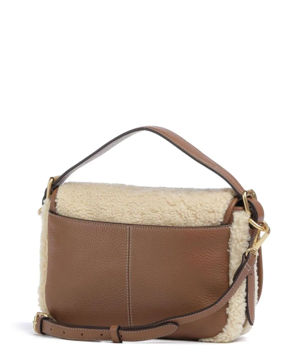 Graffton Street Schultertasche genarbtes Rindsleder, Fell natur