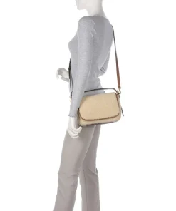 Graffton Street Schultertasche genarbtes Rindsleder, Fell natur