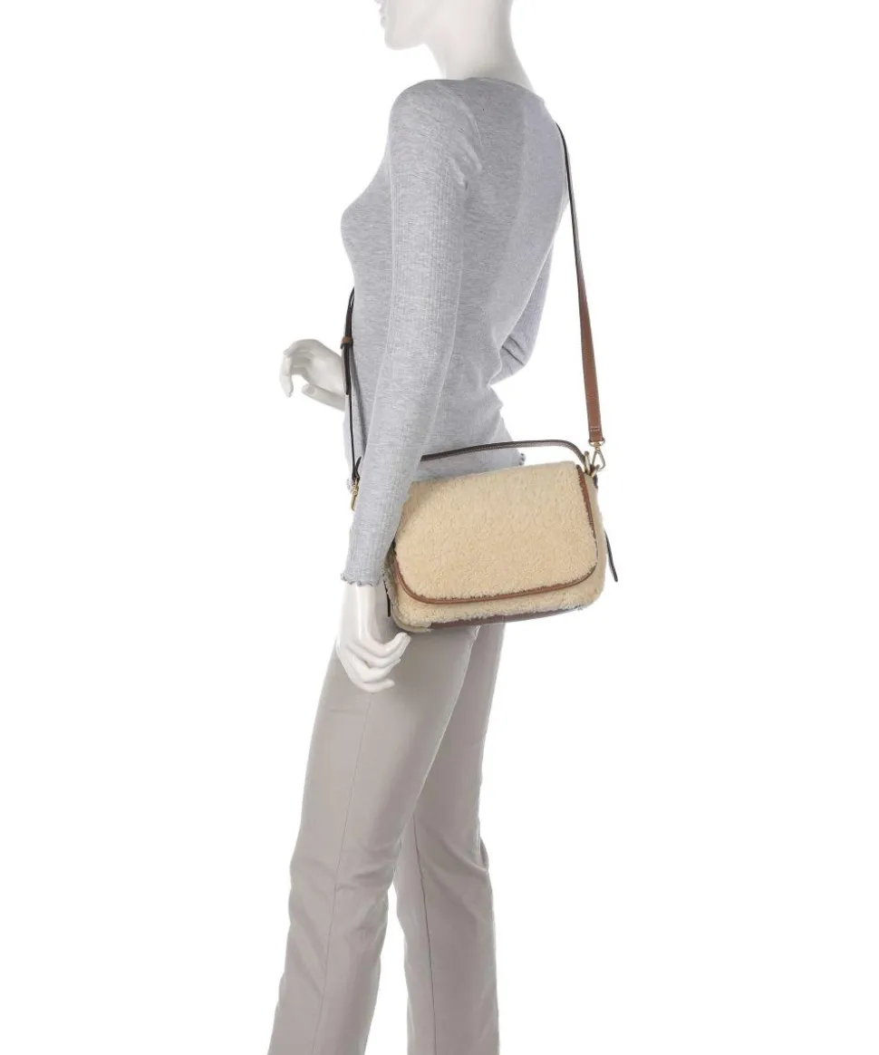 Graffton Street Schultertasche genarbtes Rindsleder, Fell natur