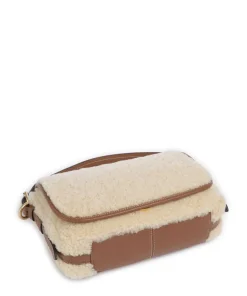 Graffton Street Schultertasche genarbtes Rindsleder, Fell natur