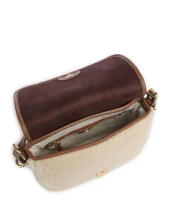 Graffton Street Schultertasche genarbtes Rindsleder, Fell natur