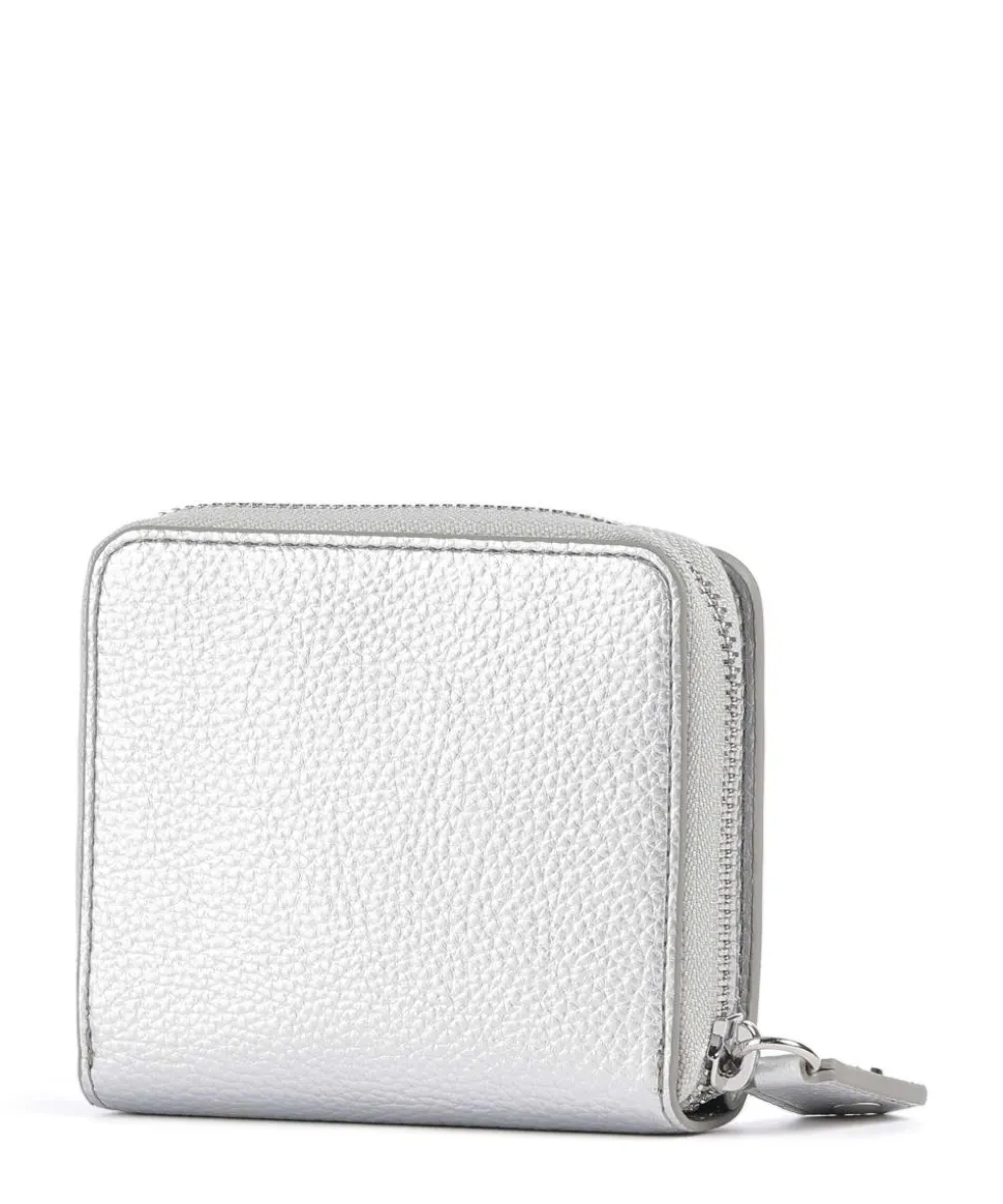 Grain Medium Geldbörse Lederimitat silber