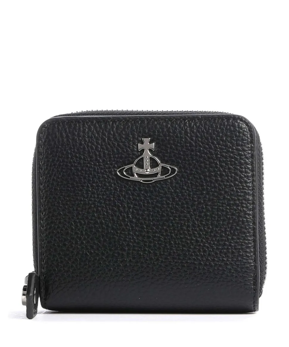 Grain Medium Geldbörse Lederimitat schwarz