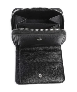 Grain Medium Geldbörse Lederimitat schwarz