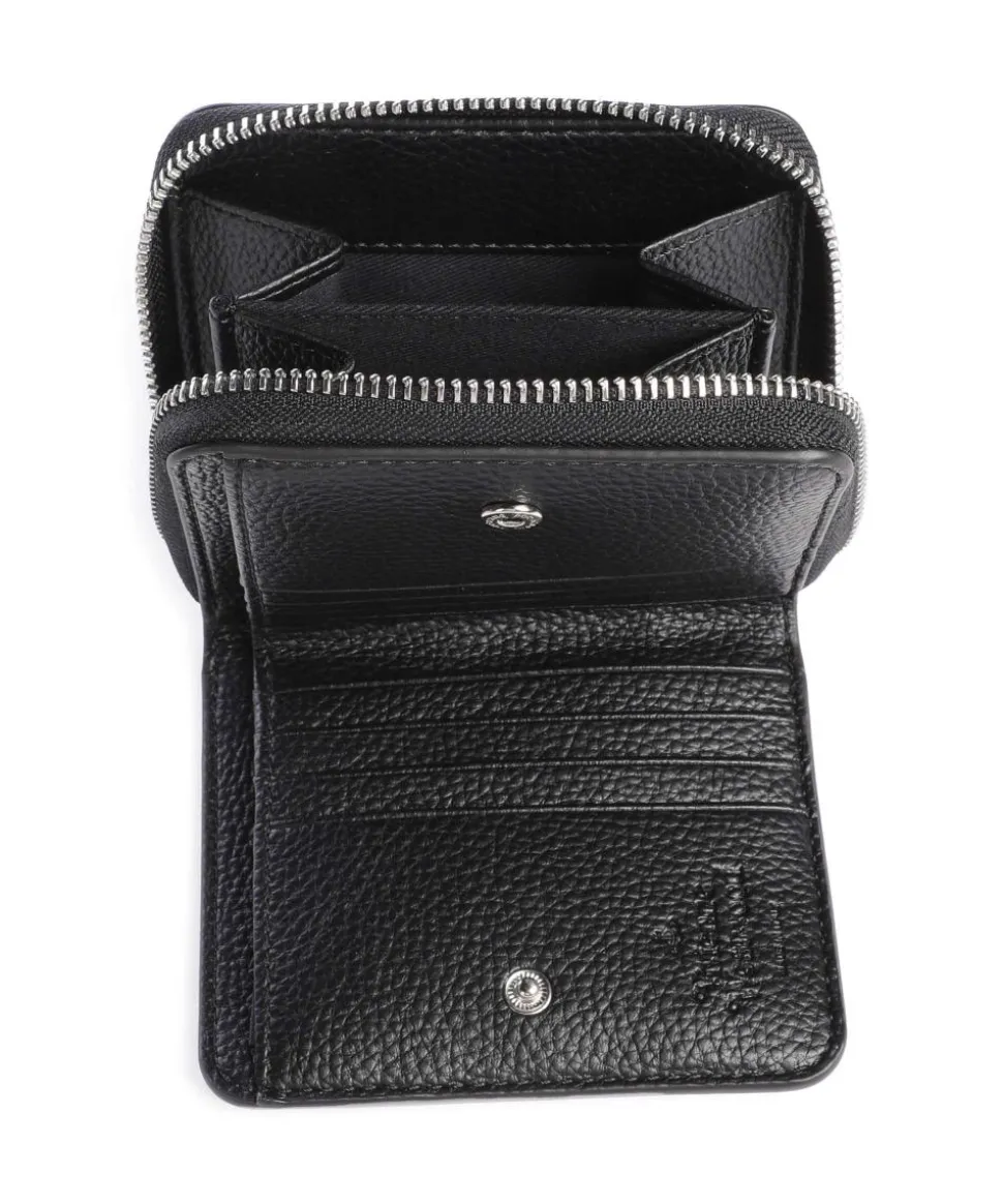 Grain Medium Geldbörse Lederimitat schwarz