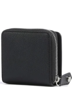 Grain Medium Geldbörse Lederimitat schwarz