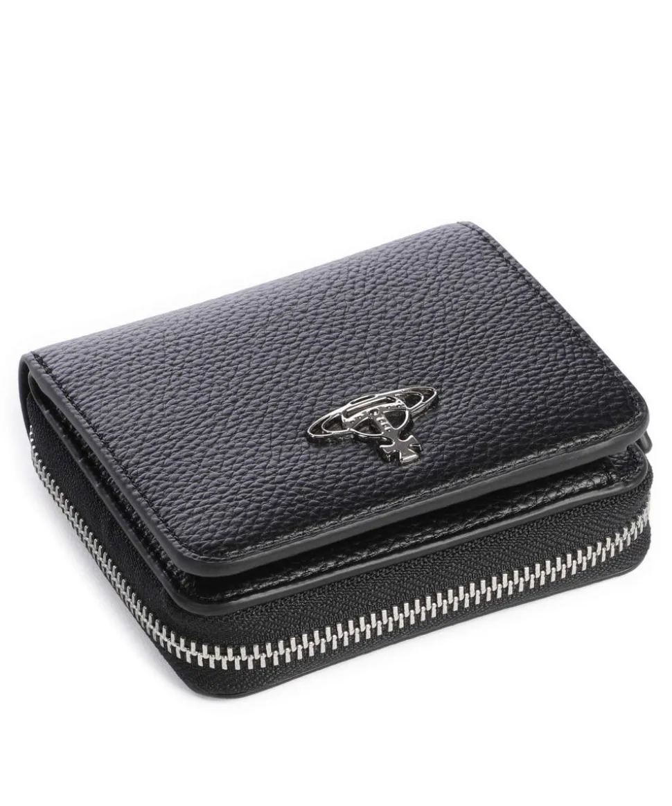 Grain Medium Geldbörse Lederimitat schwarz