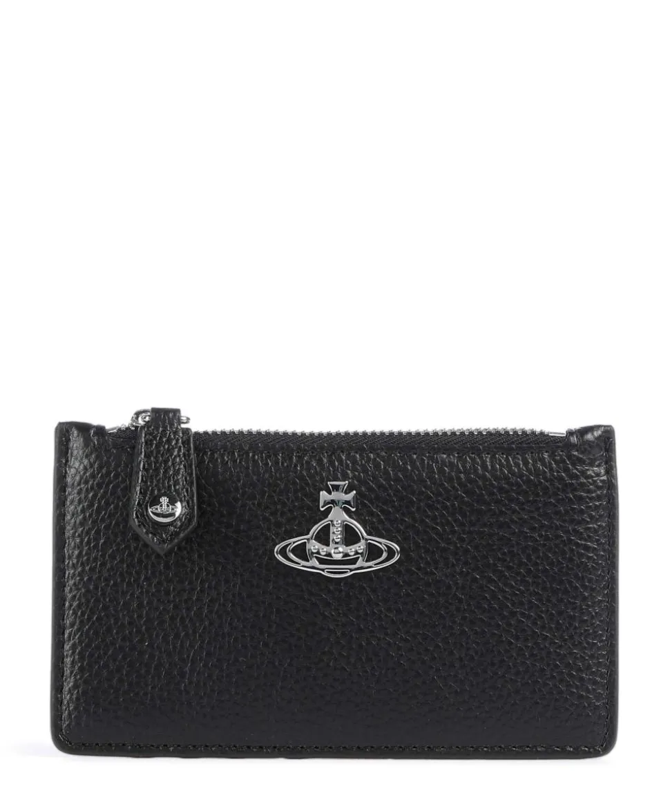 Grain Slim Kreditkartenetui Lederimitat schwarz