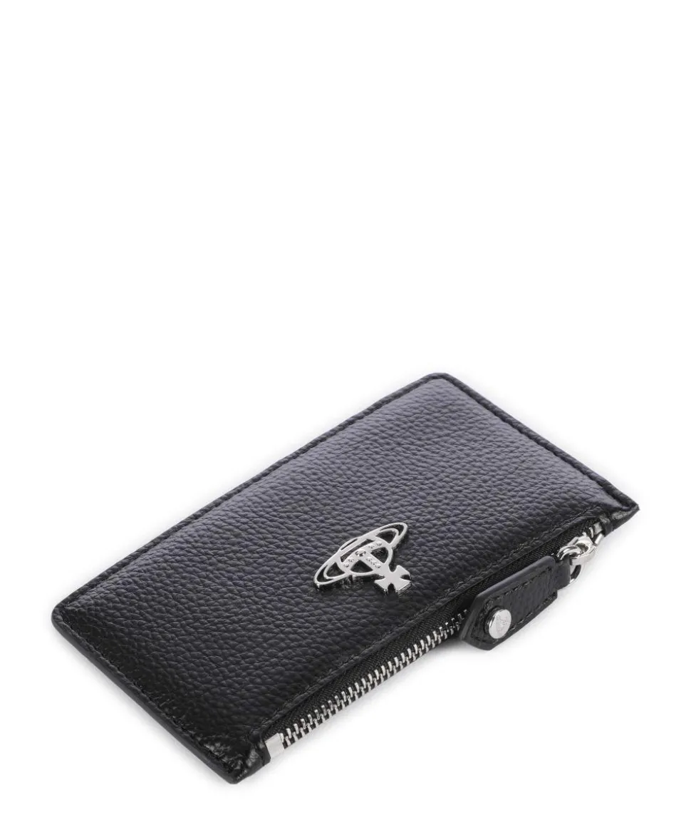 Grain Slim Kreditkartenetui Lederimitat schwarz