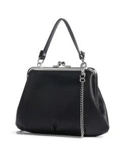 Granny Frame Grain Umhängetasche Lederimitat schwarz