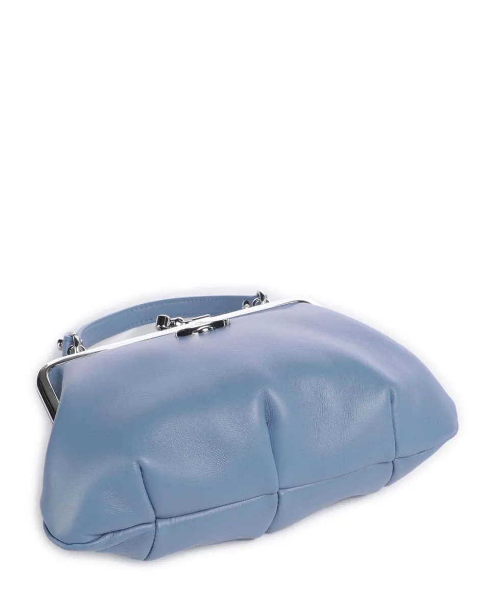 Granny Frame Nappa Umhängetasche Lammleder blau
