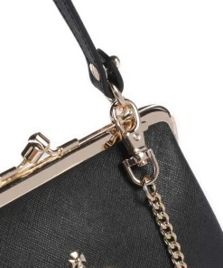 Granny Frame Saffiano Umhängetasche Lederimitat schwarz