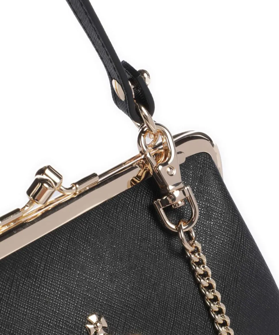 Granny Frame Saffiano Umhängetasche Lederimitat schwarz