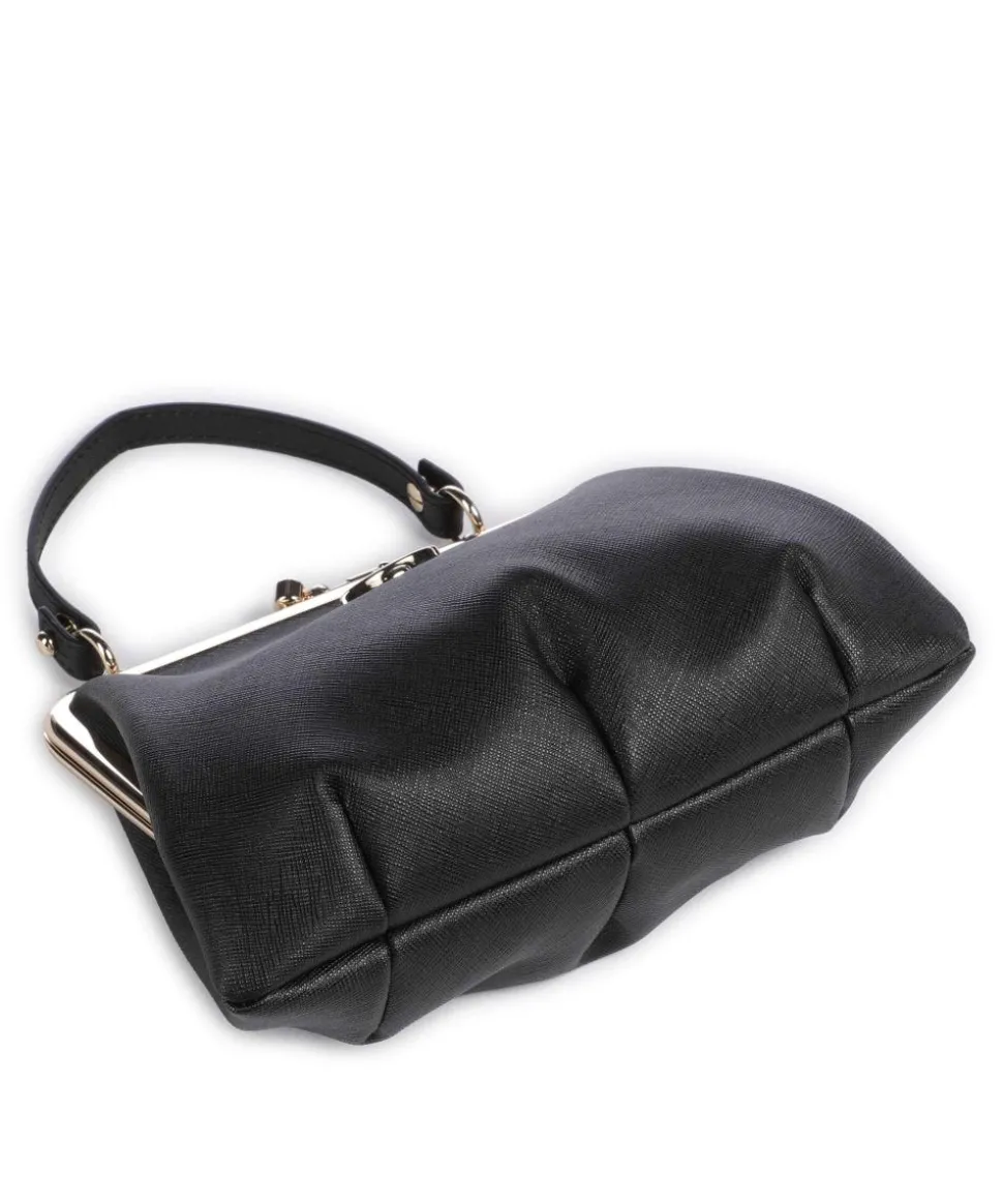 Granny Frame Saffiano Umhängetasche Lederimitat schwarz