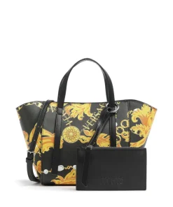 Graphic Handtasche Lederimitat schwarz