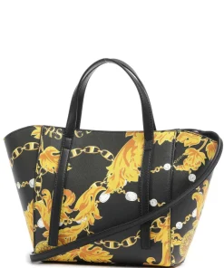 Graphic Handtasche Lederimitat schwarz