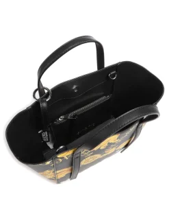 Graphic Handtasche Lederimitat schwarz