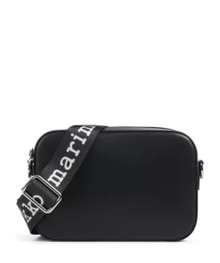 Gratha Umhängetasche fein genarbtes Leder schwarz