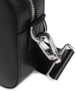 Gratha Umhängetasche fein genarbtes Leder schwarz