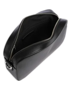 Gratha Umhängetasche fein genarbtes Leder schwarz