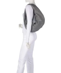 Greta Icon Silky Beuteltasche Lammleder grau