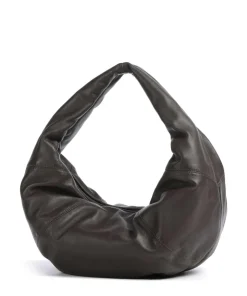 Greta Icon Silky Beuteltasche Lammleder dunkelbraun