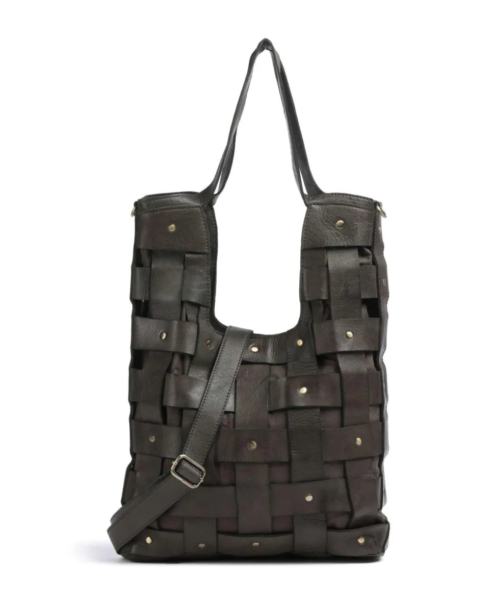 Griesgasse 4 Shopper genarbtes Rindsleder dunkelgrün