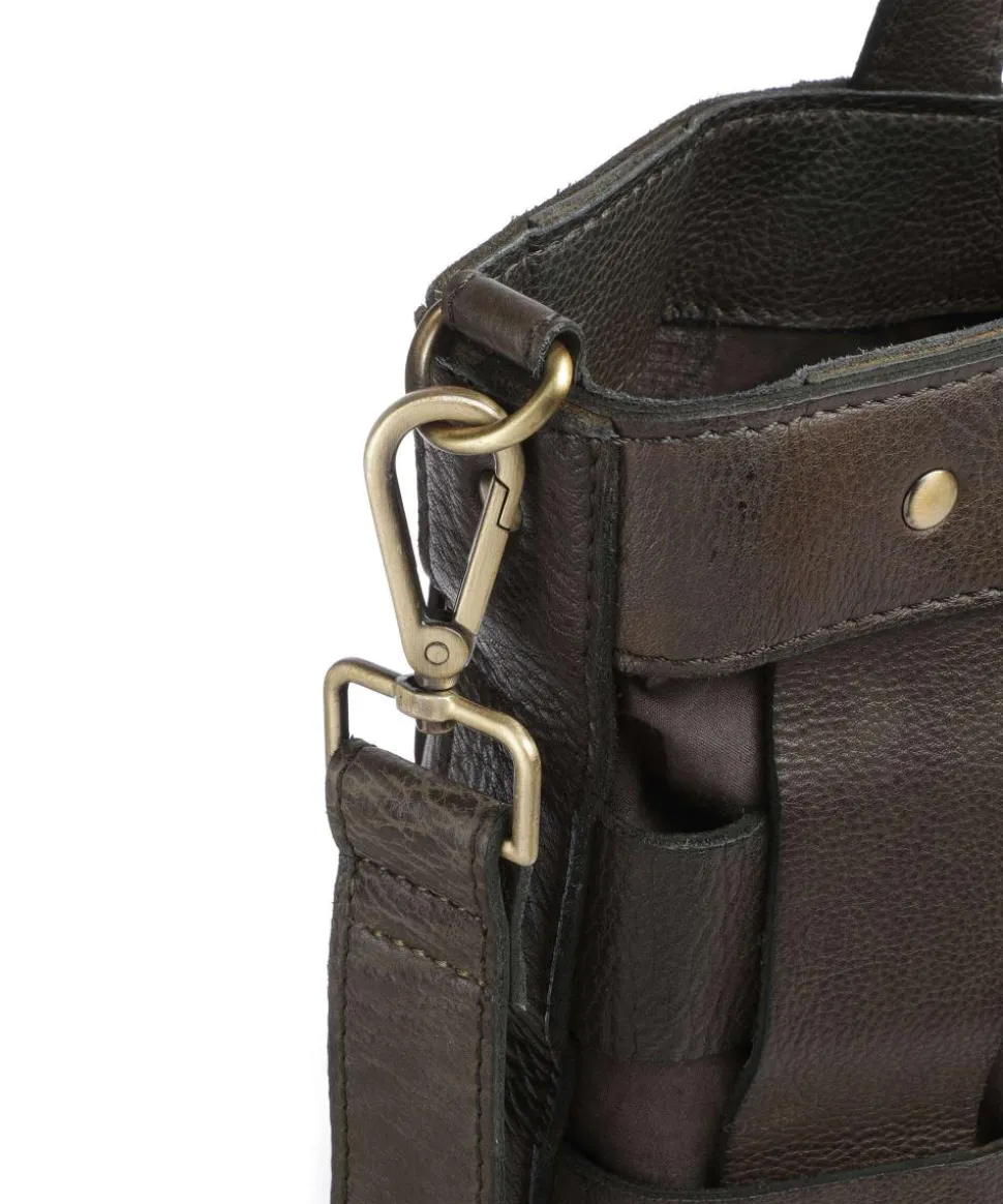 Griesgasse 3 Shopper genarbtes Rindsleder dunkelgrün