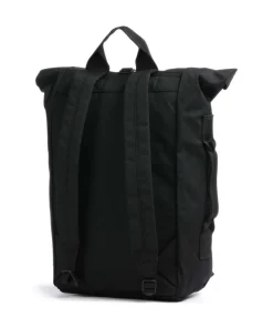 Ground Dante Vegan Rolltop Rucksack recyceltes Polyester schwarz