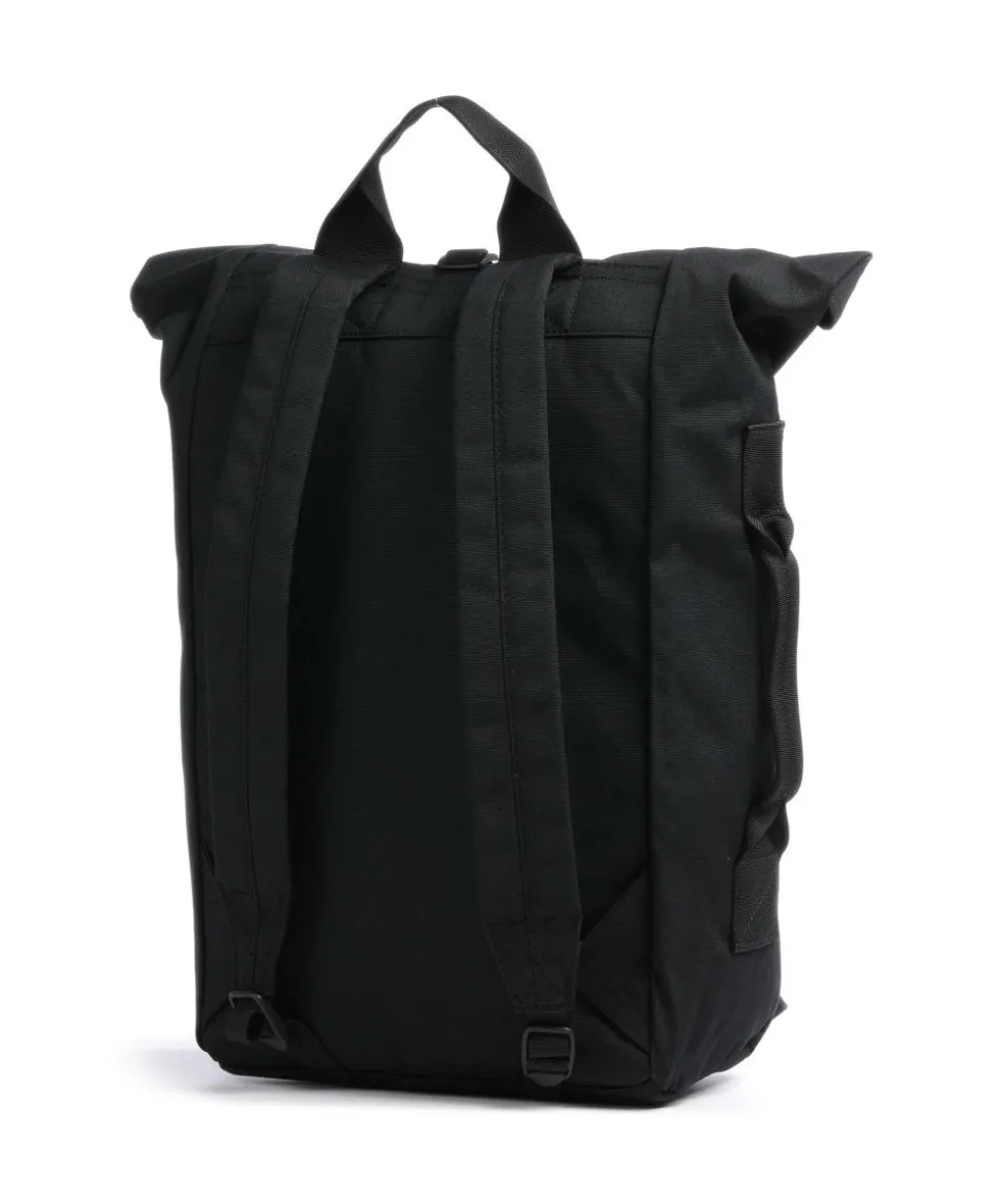 Ground Dante Vegan Rolltop Rucksack recyceltes Polyester schwarz