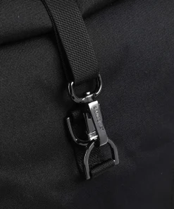 Ground Dante Vegan Rolltop Rucksack recyceltes Polyester schwarz