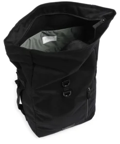 Ground Dante Vegan Rolltop Rucksack recyceltes Polyester schwarz
