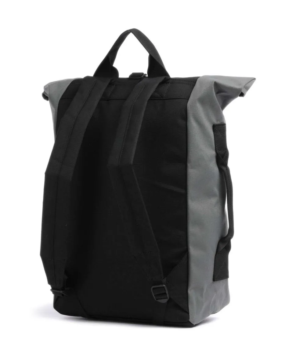 Ground Dante Vegan Rolltop Rucksack recyceltes Polyester schwarz/grün