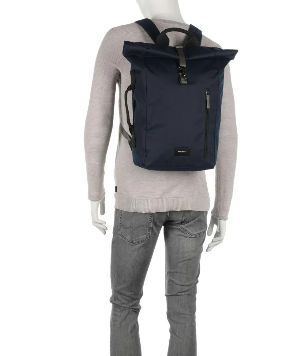 Ground Dante Vegan Rolltop Rucksack recyceltes Polyester schwarz/grün
