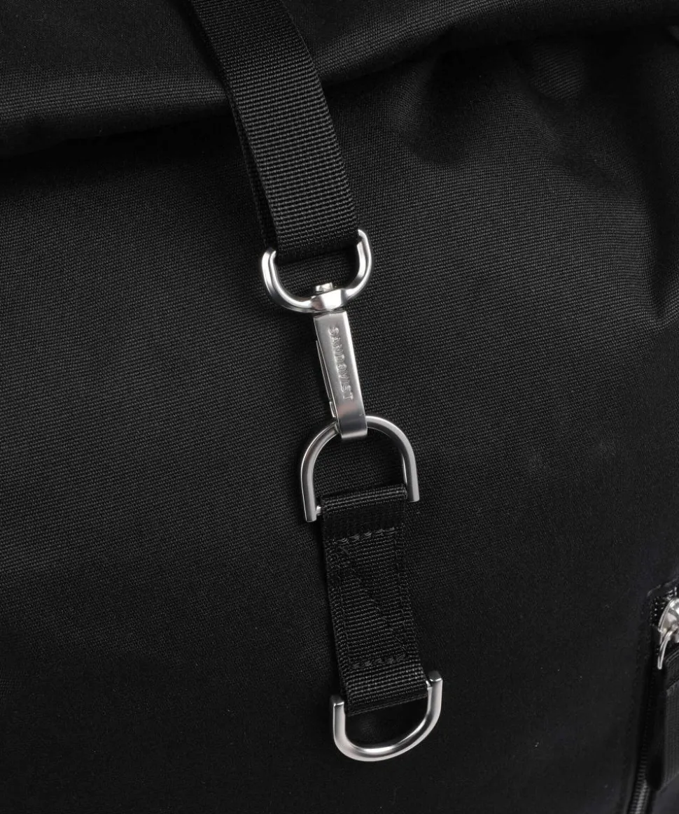 Ground Dante Vegan Rolltop Rucksack recyceltes Polyester schwarz/grün