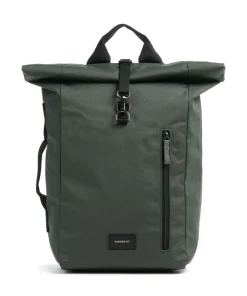 Ground Dante Vegan Rolltop Rucksack recyceltes Polyester dunkelgrün