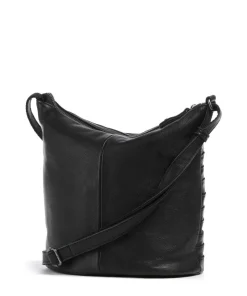 Gürtelinchen Umhängetasche genarbtes Rindsleder schwarz