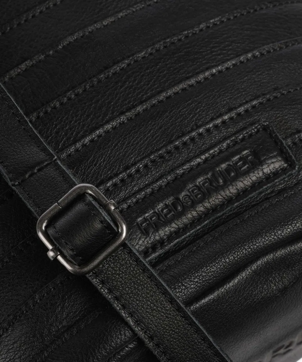 Gürtelinchen Umhängetasche genarbtes Rindsleder schwarz