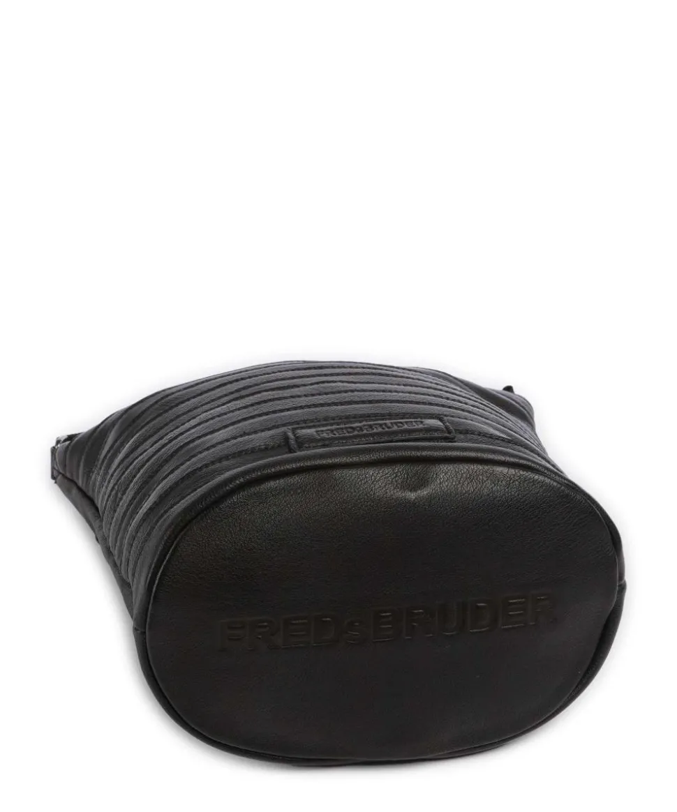 Gürtelinchen Umhängetasche genarbtes Rindsleder schwarz