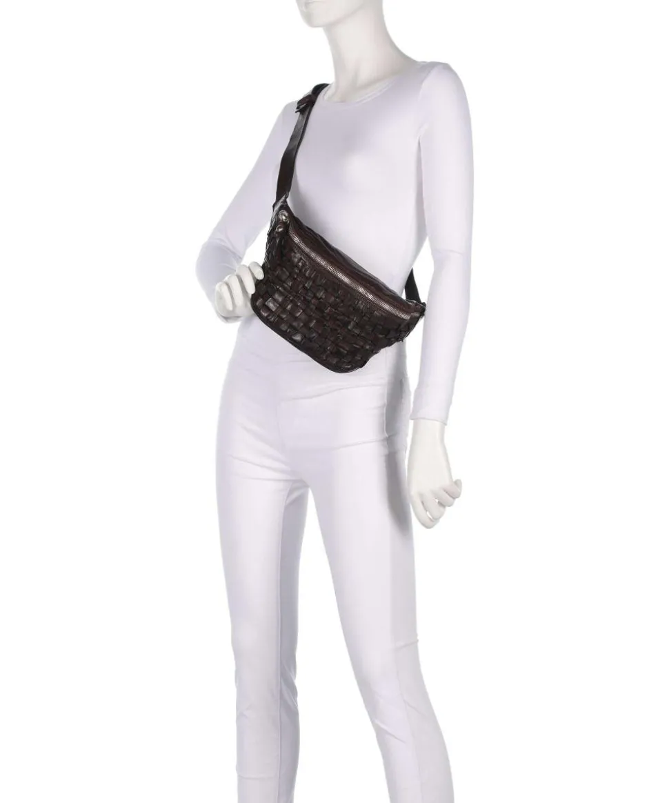 Gürteltasche fein genarbtes Rindsleder dunkelbraun