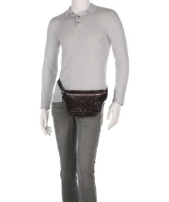 Gürteltasche fein genarbtes Rindsleder dunkelbraun