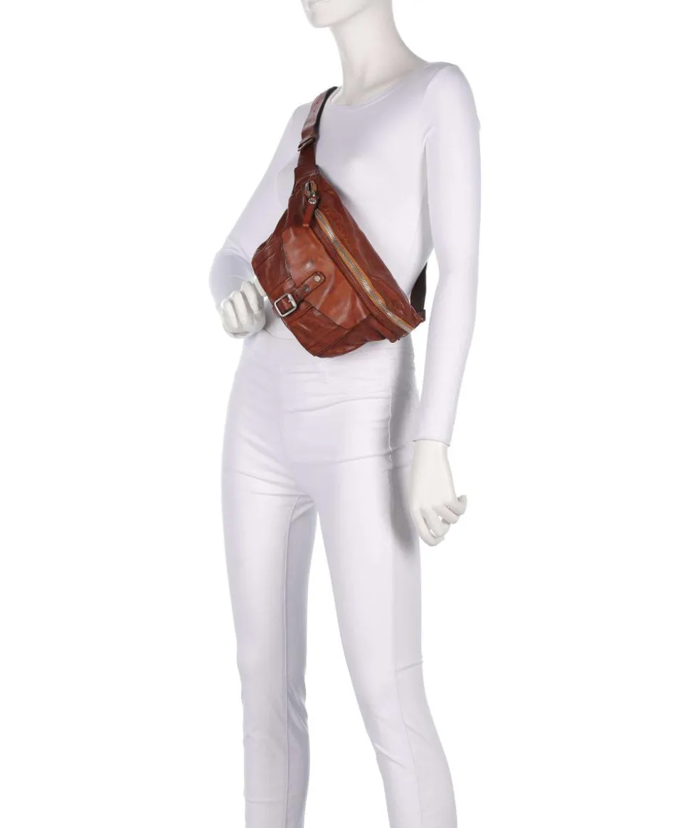 Gürteltasche fein genarbtes Rindsleder cognac