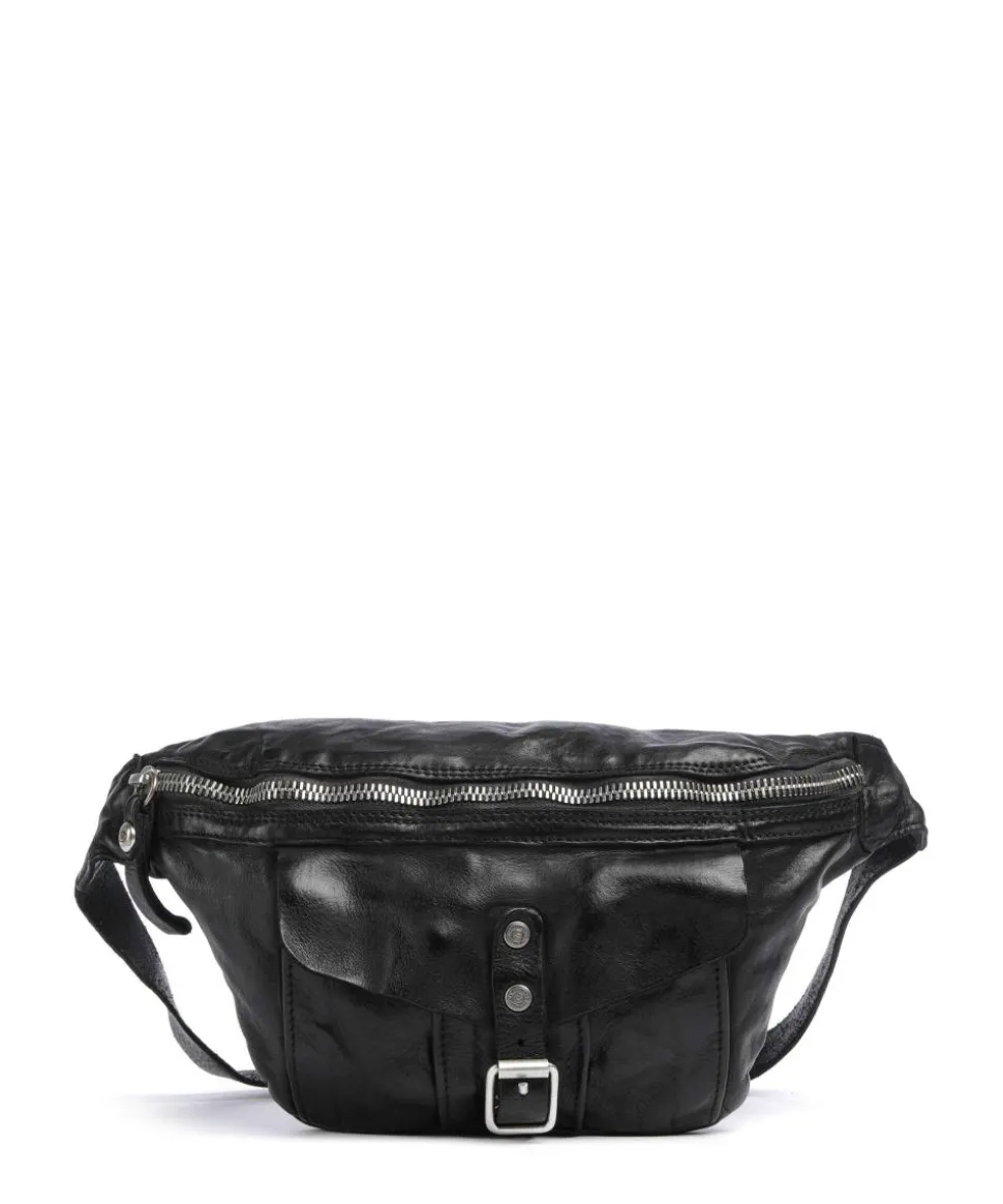 Gürteltasche fein genarbtes Rindsleder schwarz