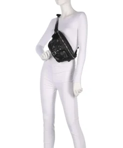 Gürteltasche fein genarbtes Rindsleder schwarz